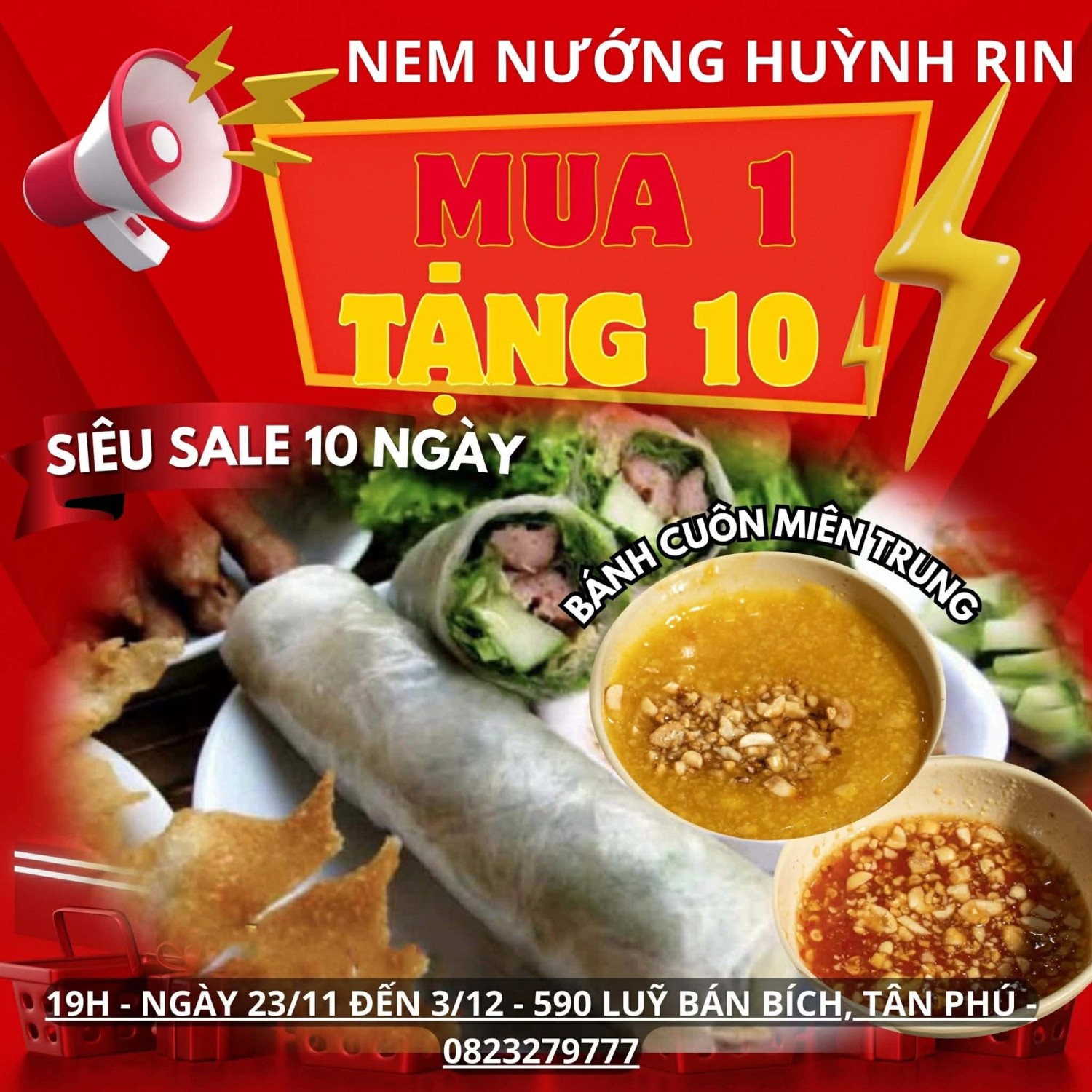 Ăn ngon với 10 quán Nem Nướng Quận 12 ngon quá xá Sài Gòn Hồ Chí Minh (5)